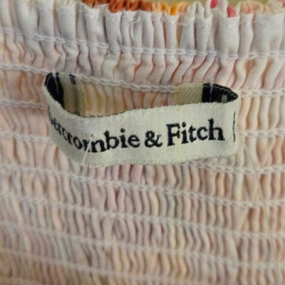 Abercrombie & Fitch NWT Ruched Bodice Empire Waist Puff Sleeve Dress Size XLp - Picture 8 of 10